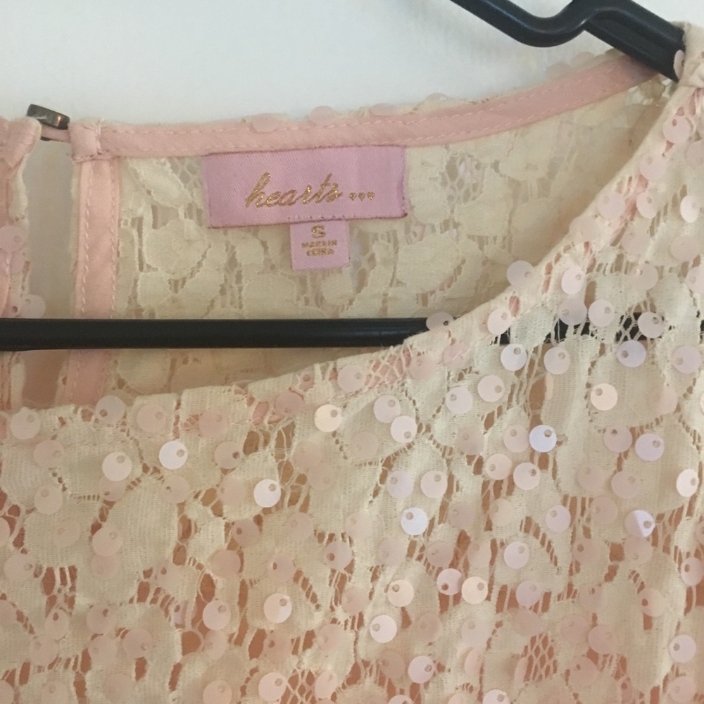 Sequined Lace/Pink Top - Picture 3 of 6